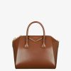 Donne Givenchy Antigona | Borsa Antigona Piccola In Pelle Box Marrone Noce