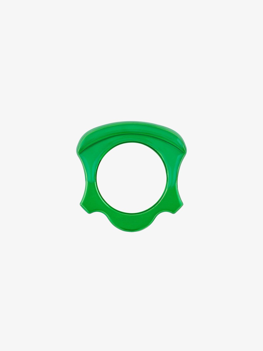 Uomini Givenchy Gioielleria | G Can Ring In Metallo E Smalto Verde