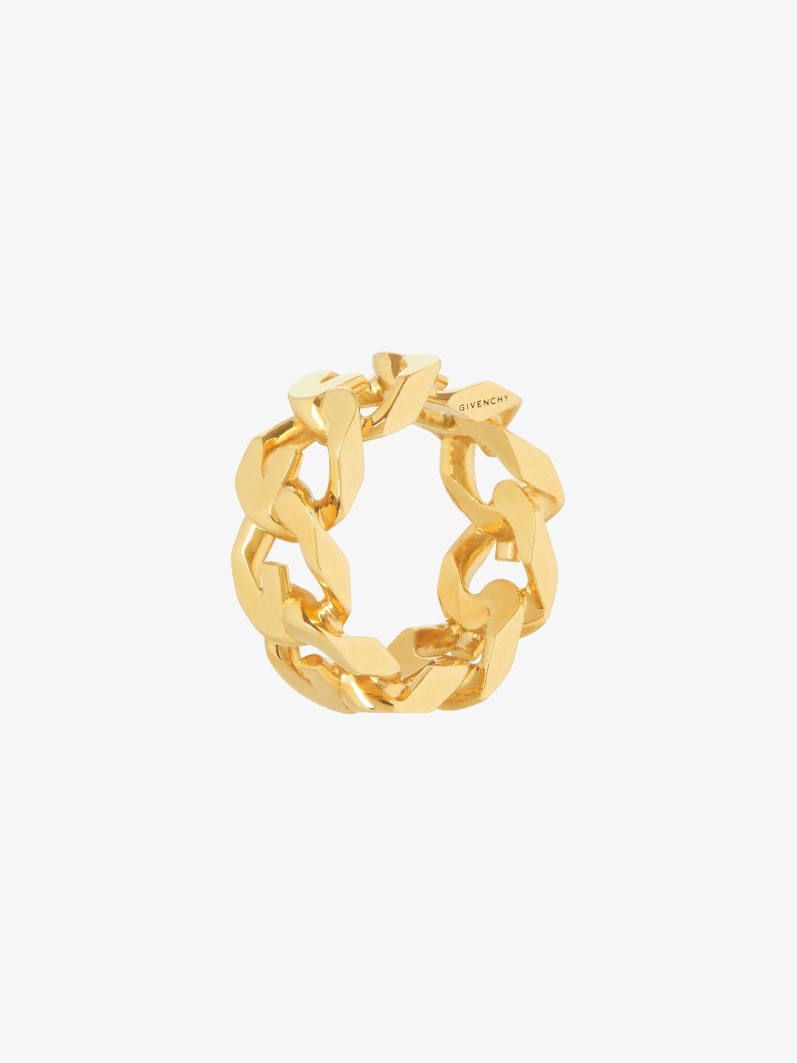 Uomini Givenchy Gioielleria | Anello Catena G In Metallo Giallo Dorato