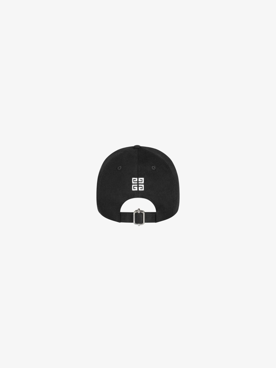 Uomini Givenchy Berretti E Berretti | Cappellino Ricamato Givenchy College Nero