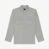 Uomini Givenchy Camicie | Camicia In Pile Grigio Chiaro Melange