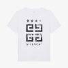 Uomini Givenchy Ragazzo (Da 4 A 12 Anni) | T-Shirt 4G Stelle In Cotone Bianco