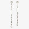 Donne Givenchy Gioielleria | Orecchini G Link In Metallo Con Perle Bianco/Argento