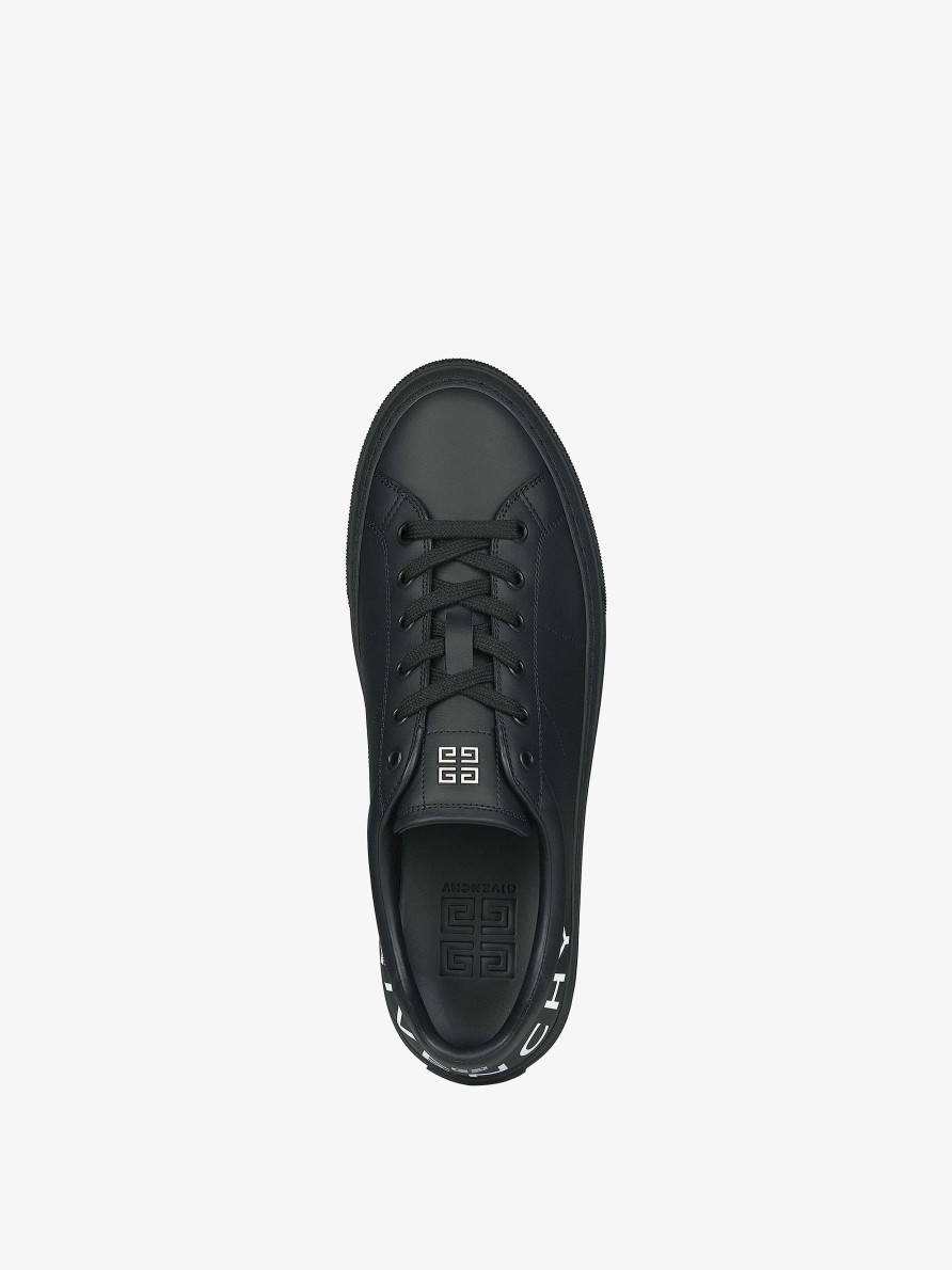 Uomini Givenchy Scarpe Da Ginnastica | Sneakers City Sport In Pelle Nero