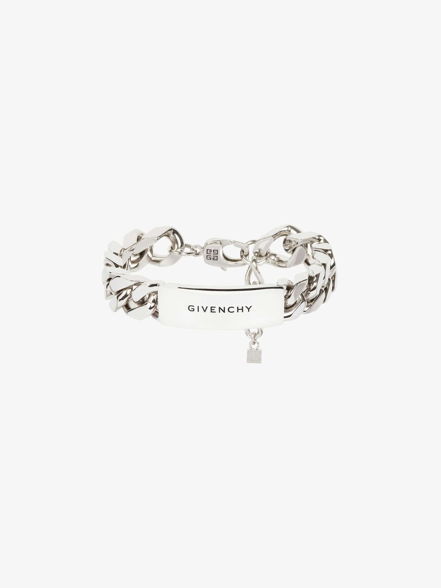 Uomini Givenchy Gioielleria | Bracciale Id In Metallo Argenteo