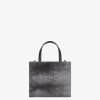 Donne Givenchy Borsa G | Borsa Shopping Mini G-Tote In Tela Lavata Grigio Scuro