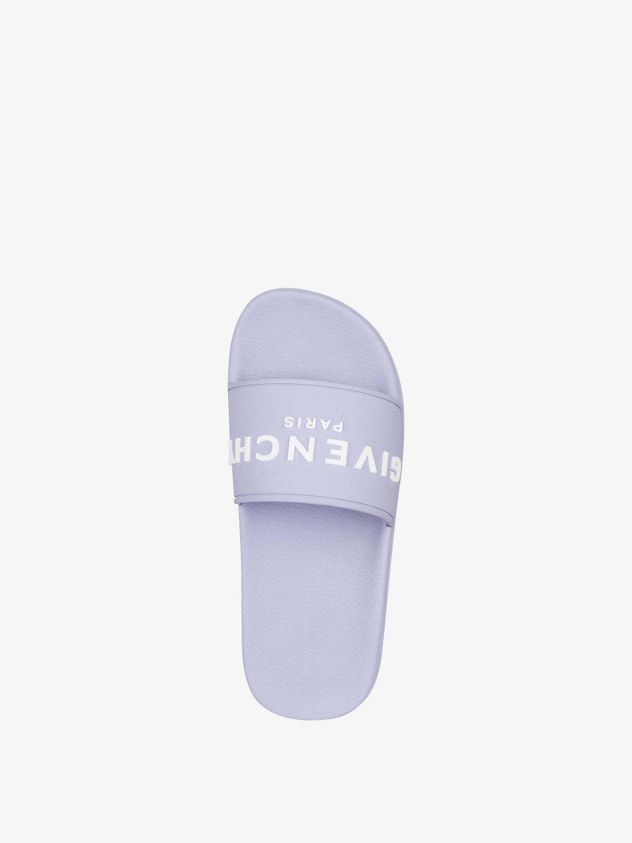 Donne Givenchy Ciabatte E Sandali | Sandali Bassi Slide In Gomma Lavanda