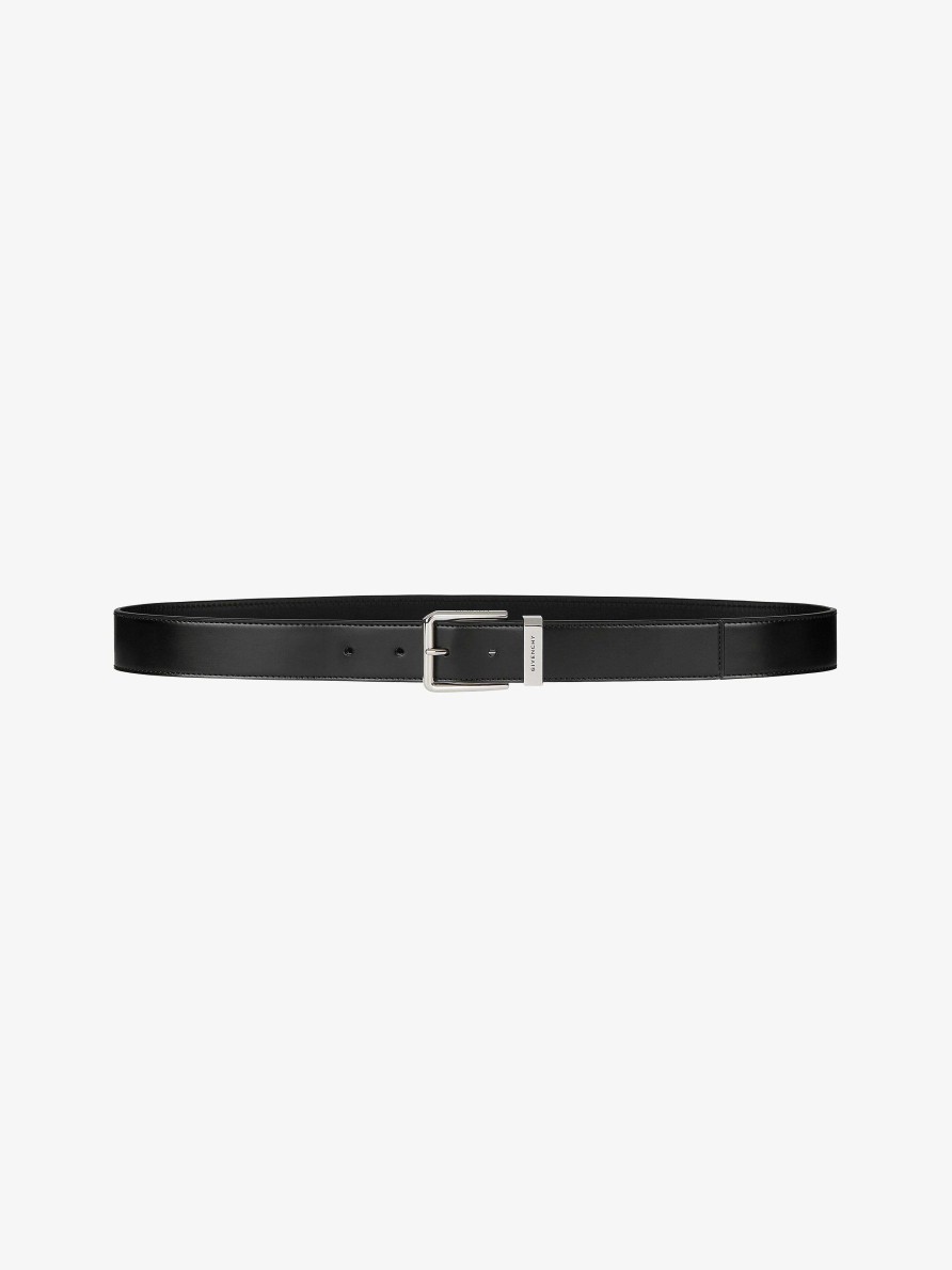 Uomini Givenchy Cinghie | Cintura Gentleman In Pelle Nero