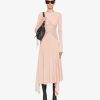 Donne Givenchy Vestiti | Abito In Crepe Con Pizzo 4G Rosa Cipria