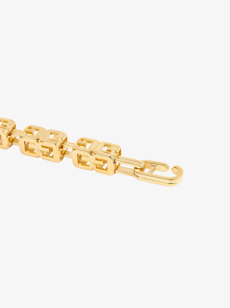 Donne Givenchy Altri Accessori | Cinturino A Catena G Cube In Metallo D'Oro