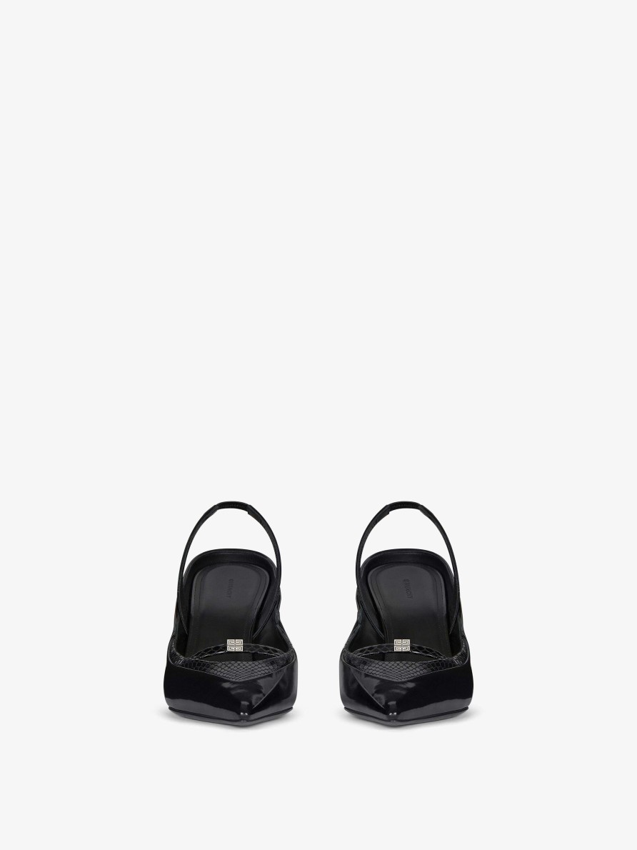 Donne Givenchy Tacchi | Slingback Raven In Pelle E Ayers Nero