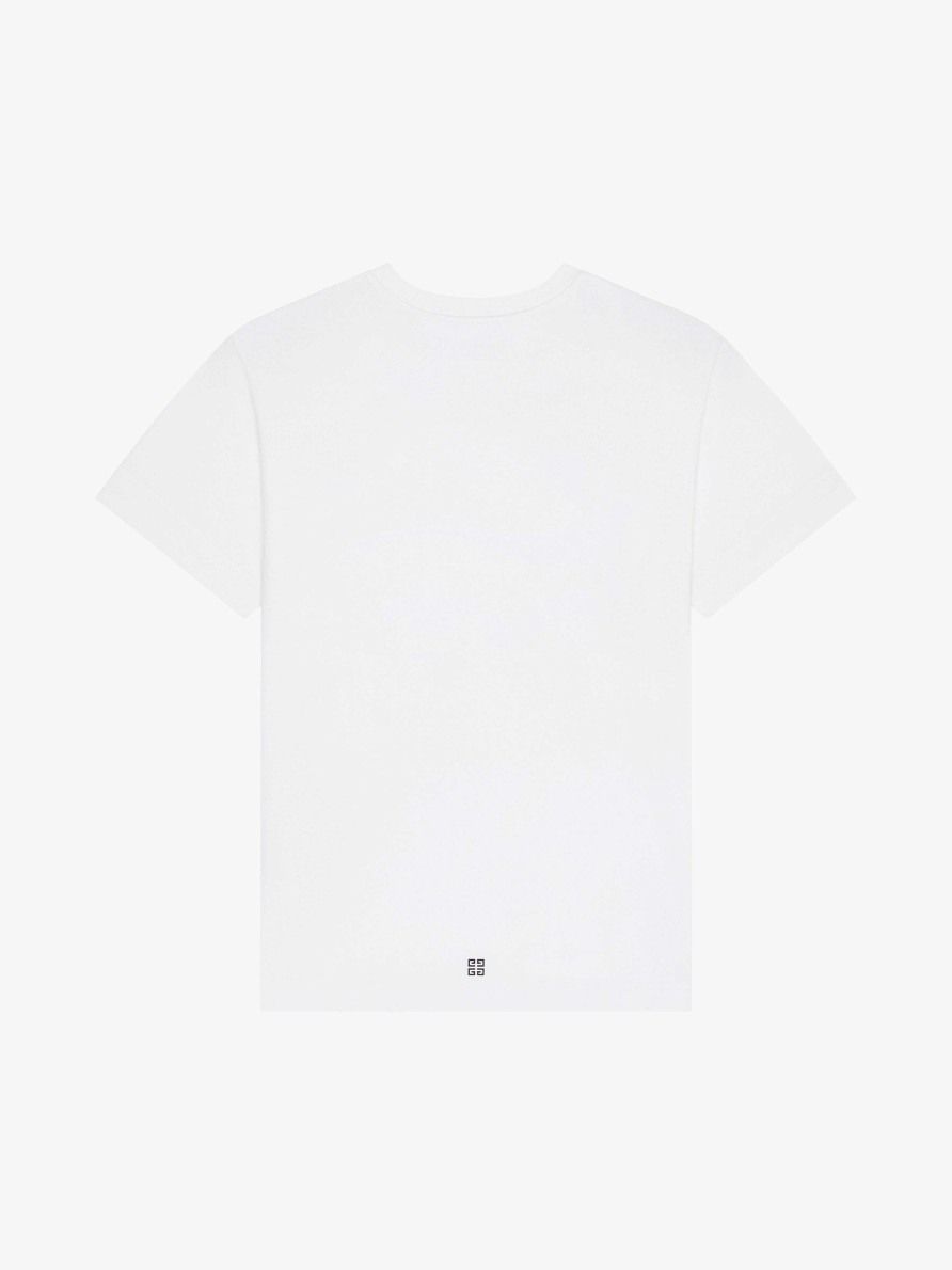 Uomini Givenchy Magliette | T-Shirt In Cotone Con Frutta E Verdura Di Givenchy Bianco