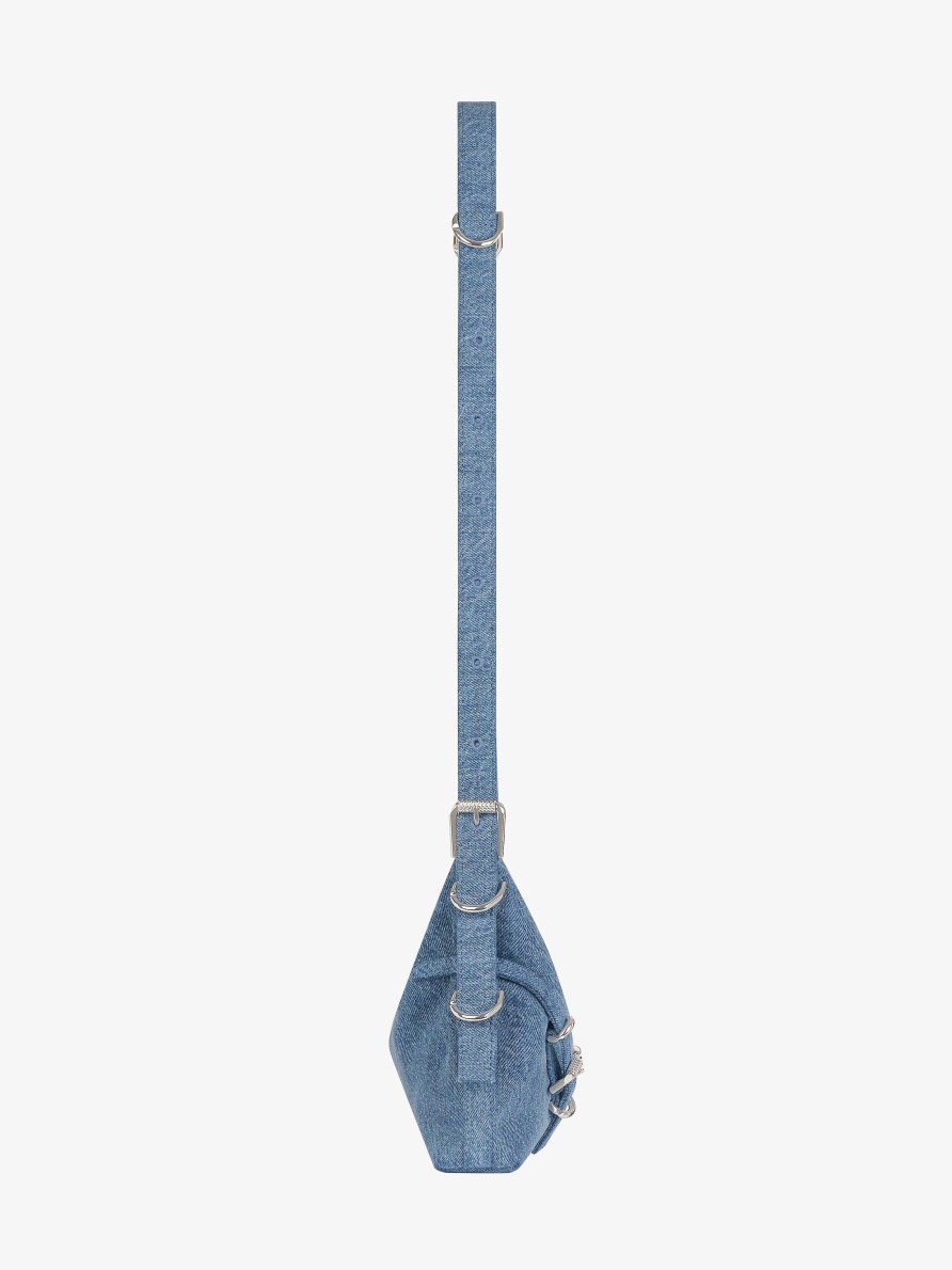 Donne Givenchy Voi | Mini Borsa Voyou In Denim Blu Medio