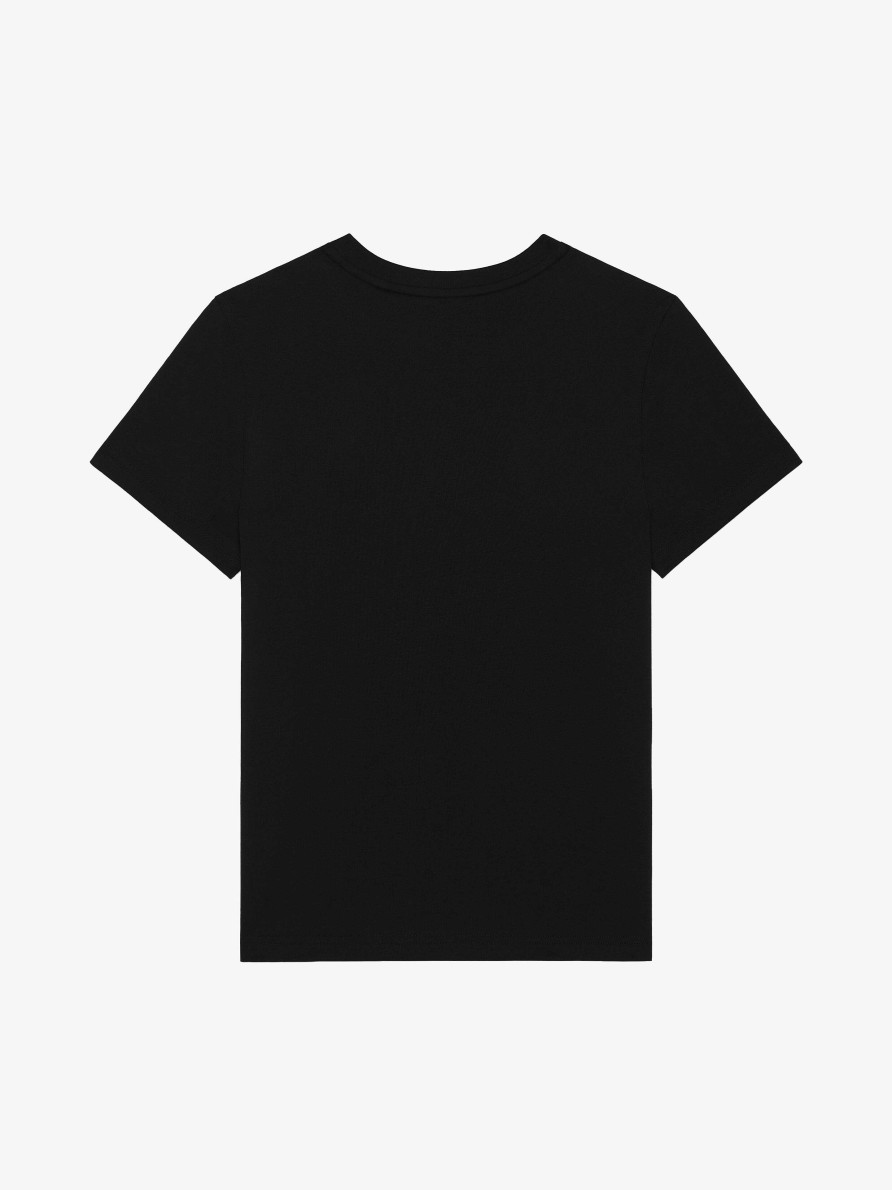 Uomini Givenchy Ragazzo (Da 4 A 12 Anni) | T-Shirt In Jersey Ricamato Nero