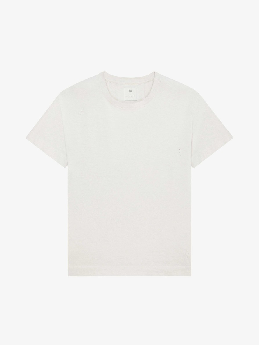 Uomini Givenchy Magliette | T-Shirt Dalla Vestibilita Boxy In Cotone Naturale