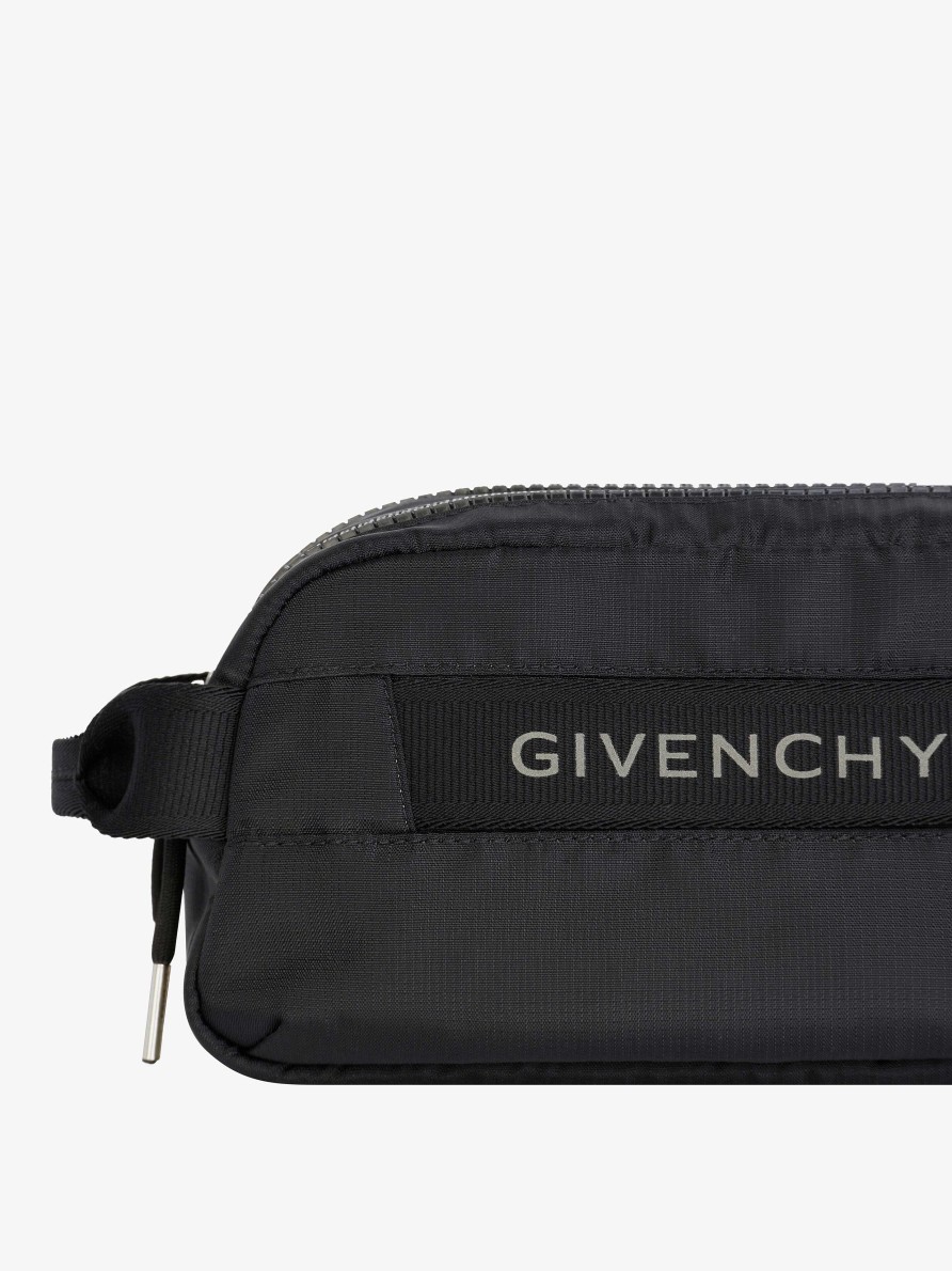 Uomini Givenchy Piccola Pelletteria | Borsa Igienica G-Trek In Nylon Nero