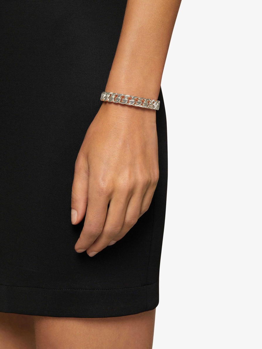 Donne Givenchy Gioielleria | Bracciale A Catena G In Metallo Argenteo