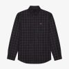 Uomini Givenchy Camicie | Camicia A Quadri In Cotone Nero