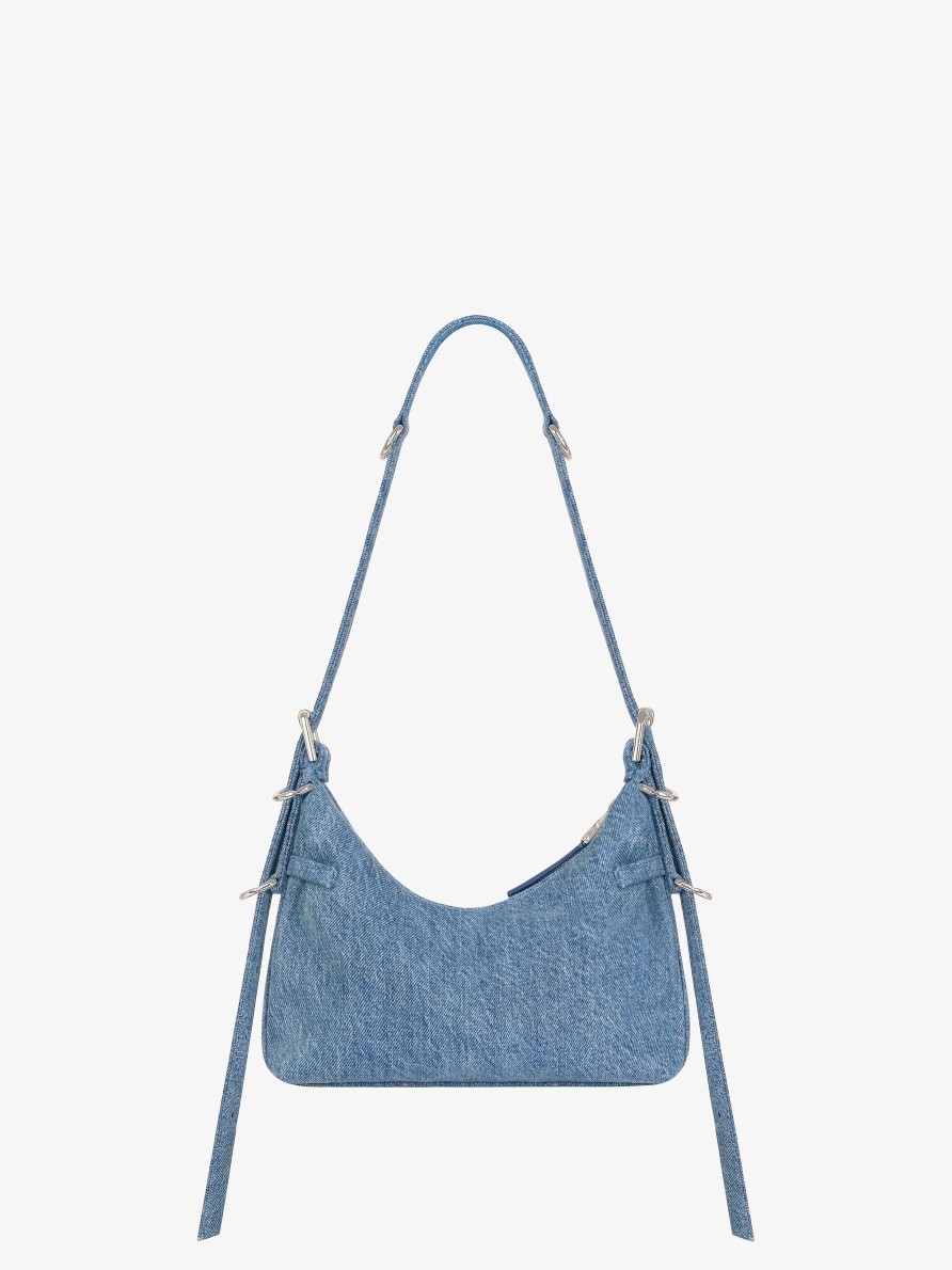 Donne Givenchy Voi | Mini Borsa Voyou In Denim Blu Medio