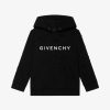 Uomini Givenchy Ragazzo (Da 4 A 12 Anni) | Felpa Con Cappuccio Di Givenchy In Pile Parzialmente Destroyed Nero