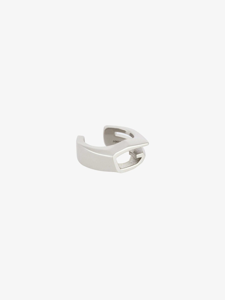 Uomini Givenchy Gioielleria | Earcuff Giv Cut In Metallo Argenteo