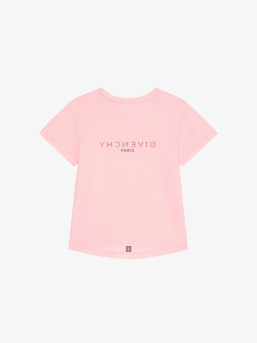 Donne Givenchy Ragazza (Da 4 A 12 Anni) | T-Shirt In Jersey Stampato Rosa Chiaro