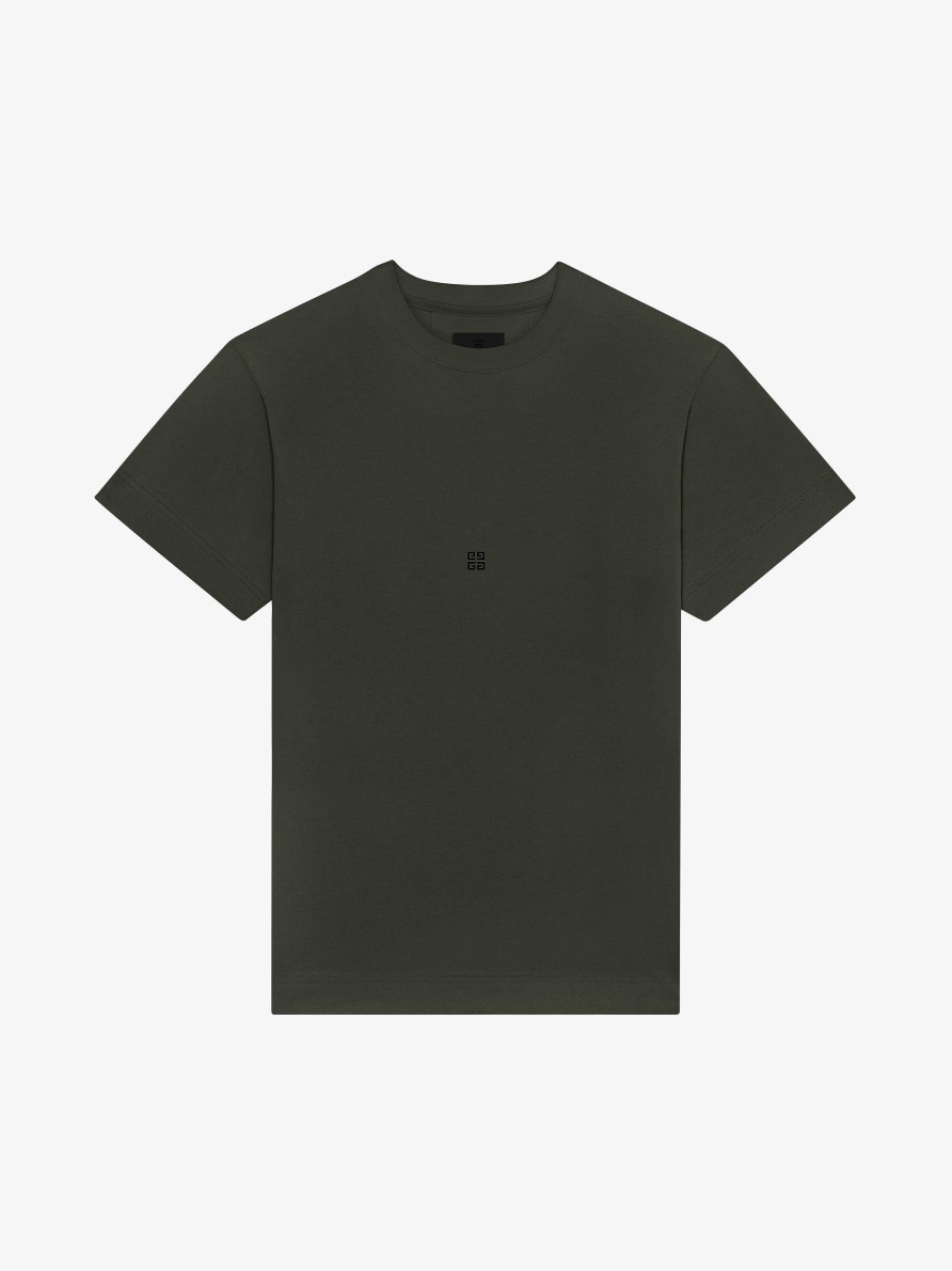 Uomini Givenchy Magliette | T-Shirt Slim Fit In Cotone Cachi