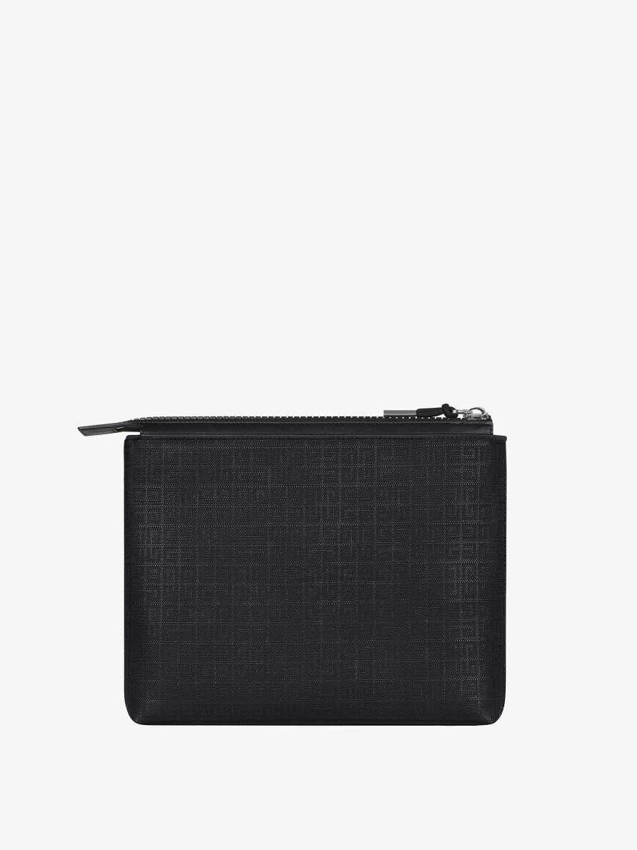 Uomini Givenchy Piccola Pelletteria | Marsupio Da Viaggio Givenchy In Nylon 4G Nero