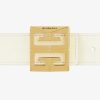 Donne Givenchy Cinghie | Cintura Reversibile 4G In Canvas Spalmato Beige Naturale