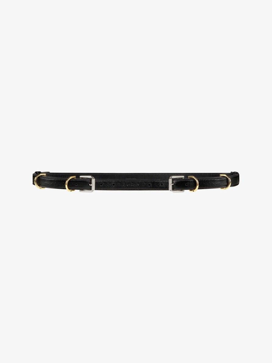 Donne Givenchy Cinghie | Cintura Voyou In Pelle Nero