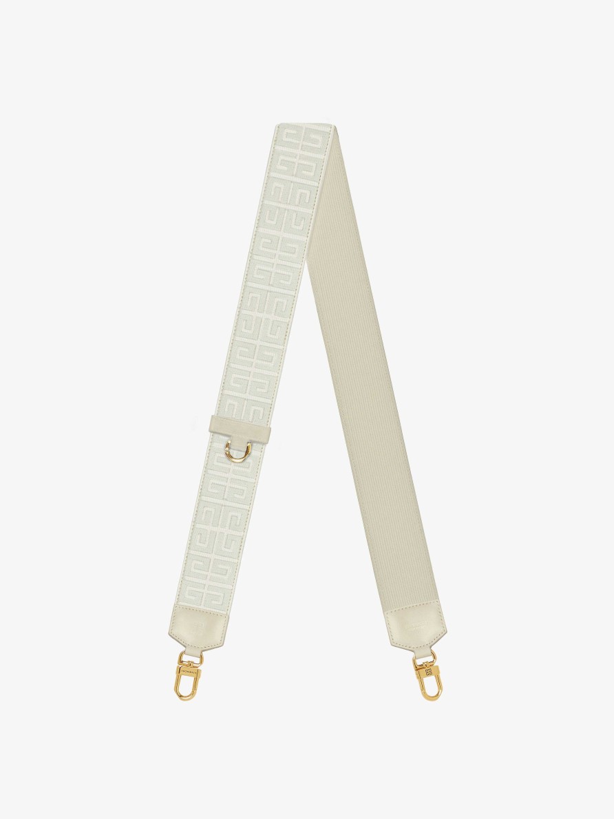 Donne Givenchy Altri Accessori | Cinturino Con Ricamo 4G Beige Naturale