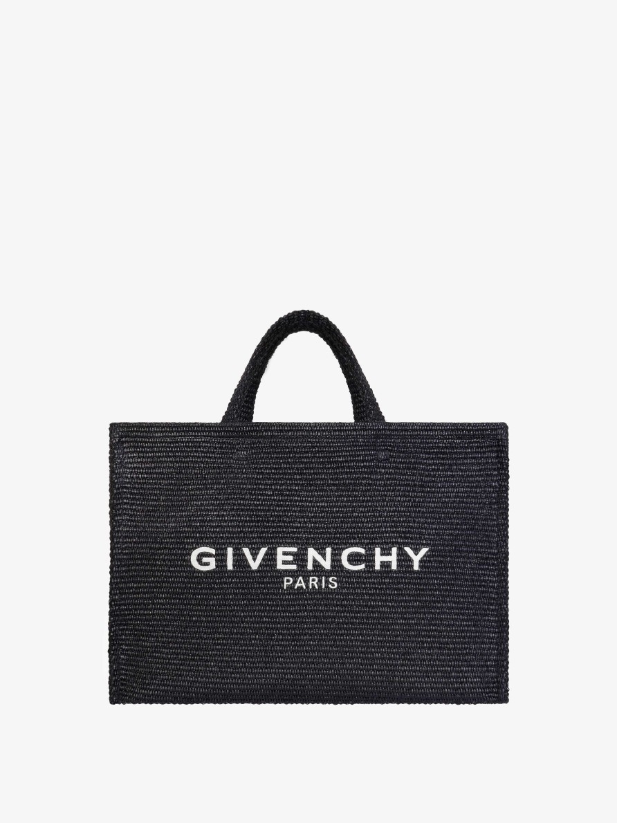 Donne Givenchy Borsa G | Borsa Shopping G-Tote Grande In Rafia Nero