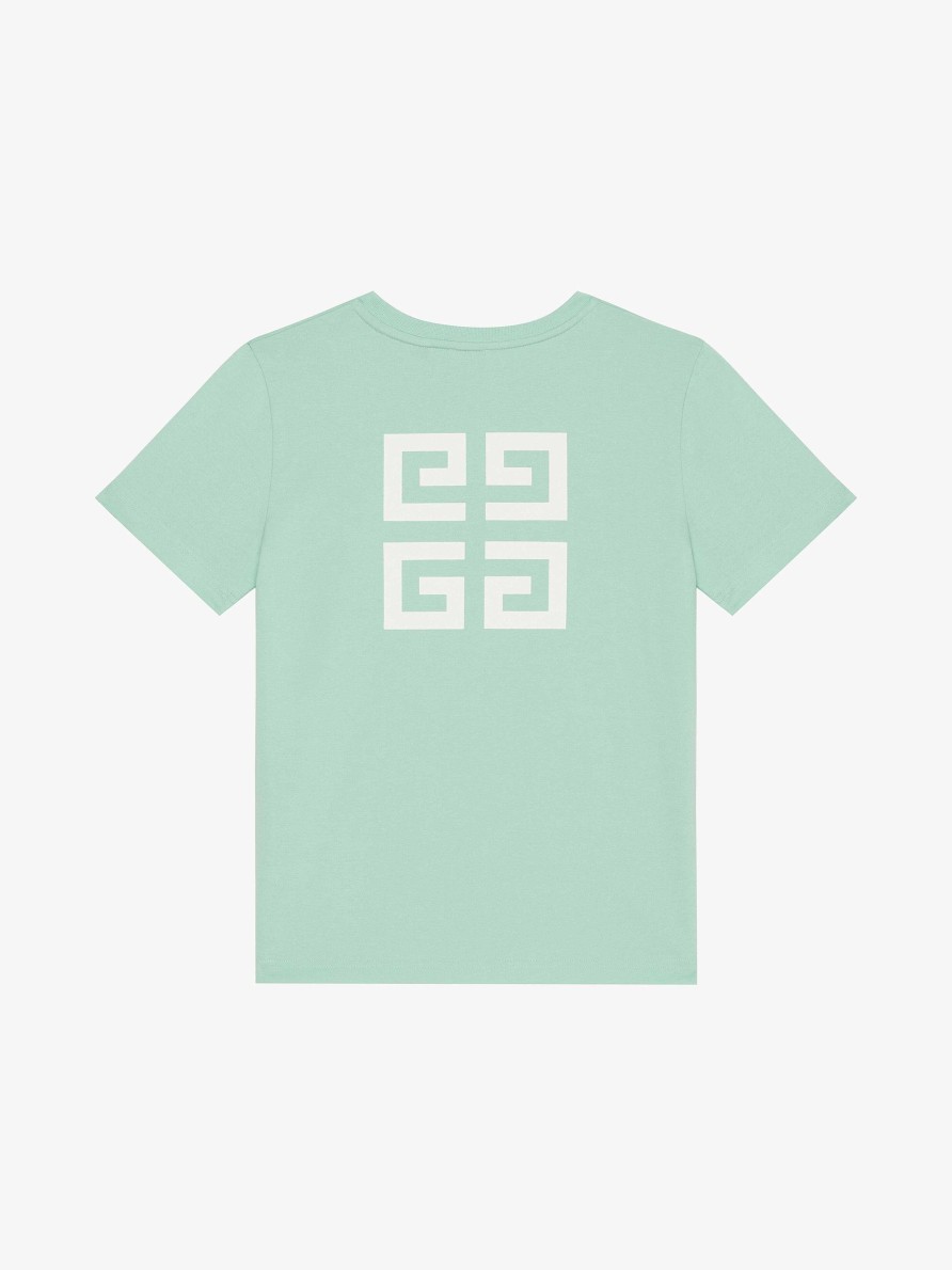 Uomini Givenchy Ragazzo (Da 4 A 12 Anni) | T-Shirt In Jersey Stampato Verde Menta Chiaro