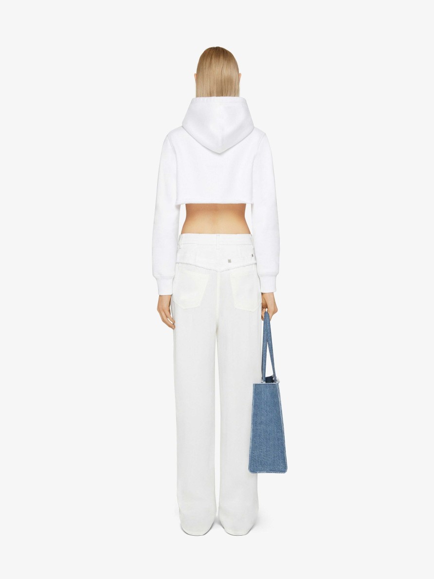 Donne Givenchy Pantaloni | Jeans Oversize In Denim Misto Bianco