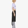 Donne Givenchy Magliette | T-Shirt Cropped In Cotone Con Strass Di Givenchy Lavanda