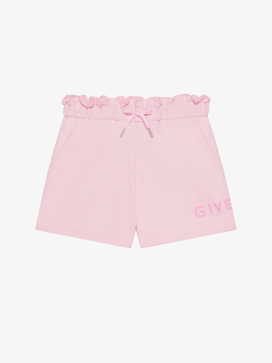 Donne Givenchy Ragazza (Da 4 A 12 Anni) | Bermuda Archetipo Di Givenchy In Felpa Rosa Chiaro