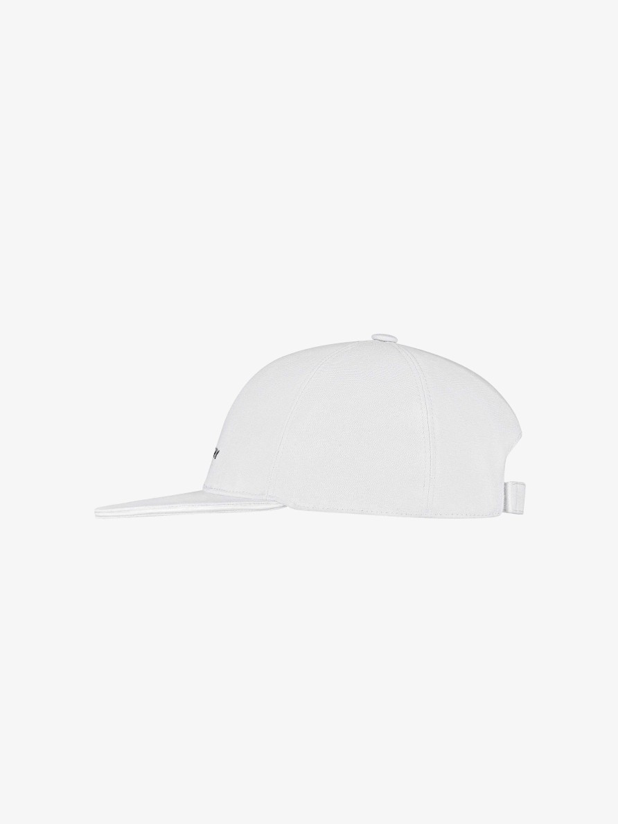 Uomini Givenchy Berretti E Berretti | Cappellino Givenchy In Cotone Bianco