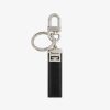 Uomini Givenchy Altri Accessori | Portachiavi In Metallo E Pelle 4G Classic Nero