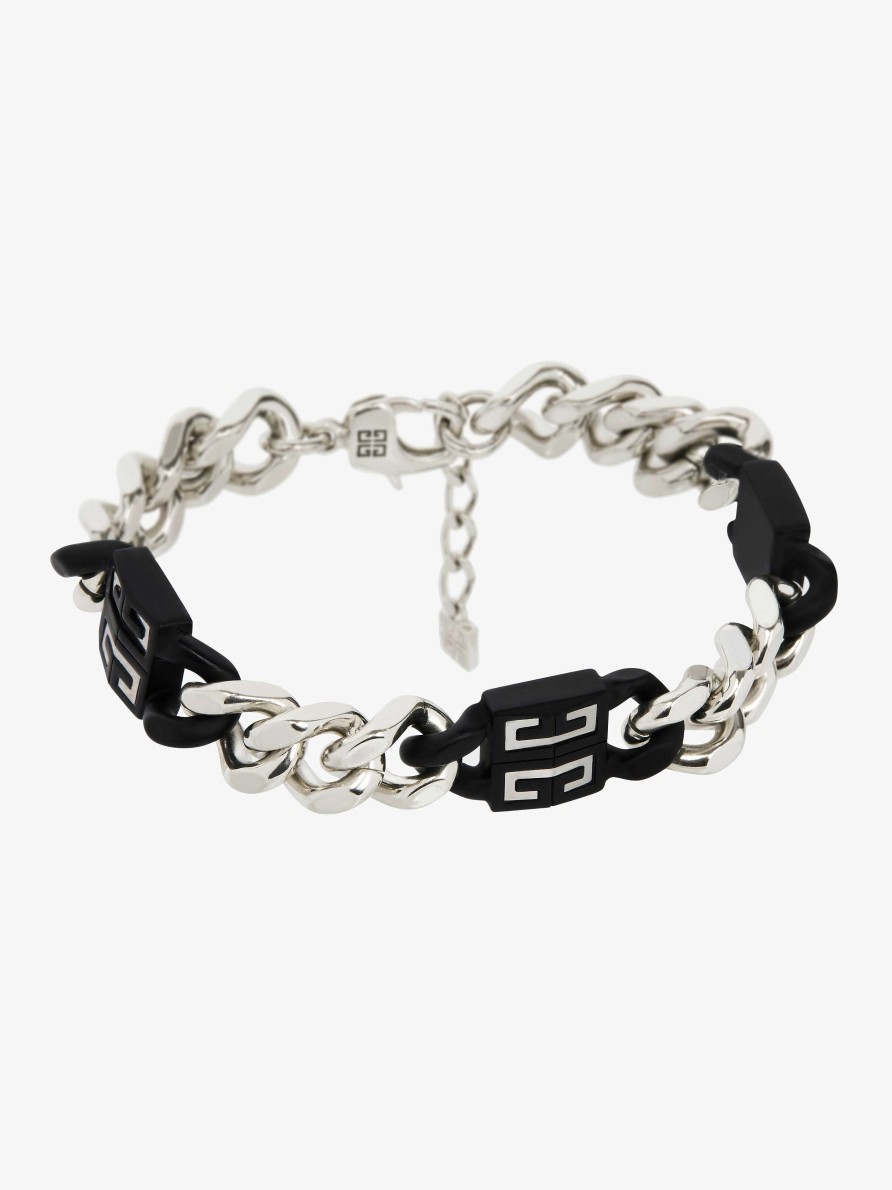 Uomini Givenchy Gioielleria | Bracciale 4G In Metallo Nero/Argento