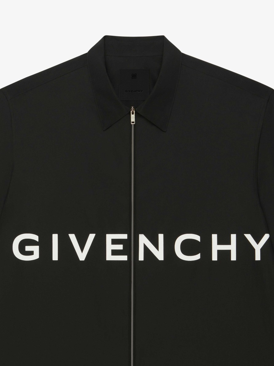 Uomini Givenchy Camicie | Camicia Givenchy Boxy Fit In Popeline Nero