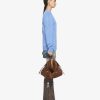 Donne Givenchy Gonne | Gonna In Denim Con Dettagli Catena Blu Medio