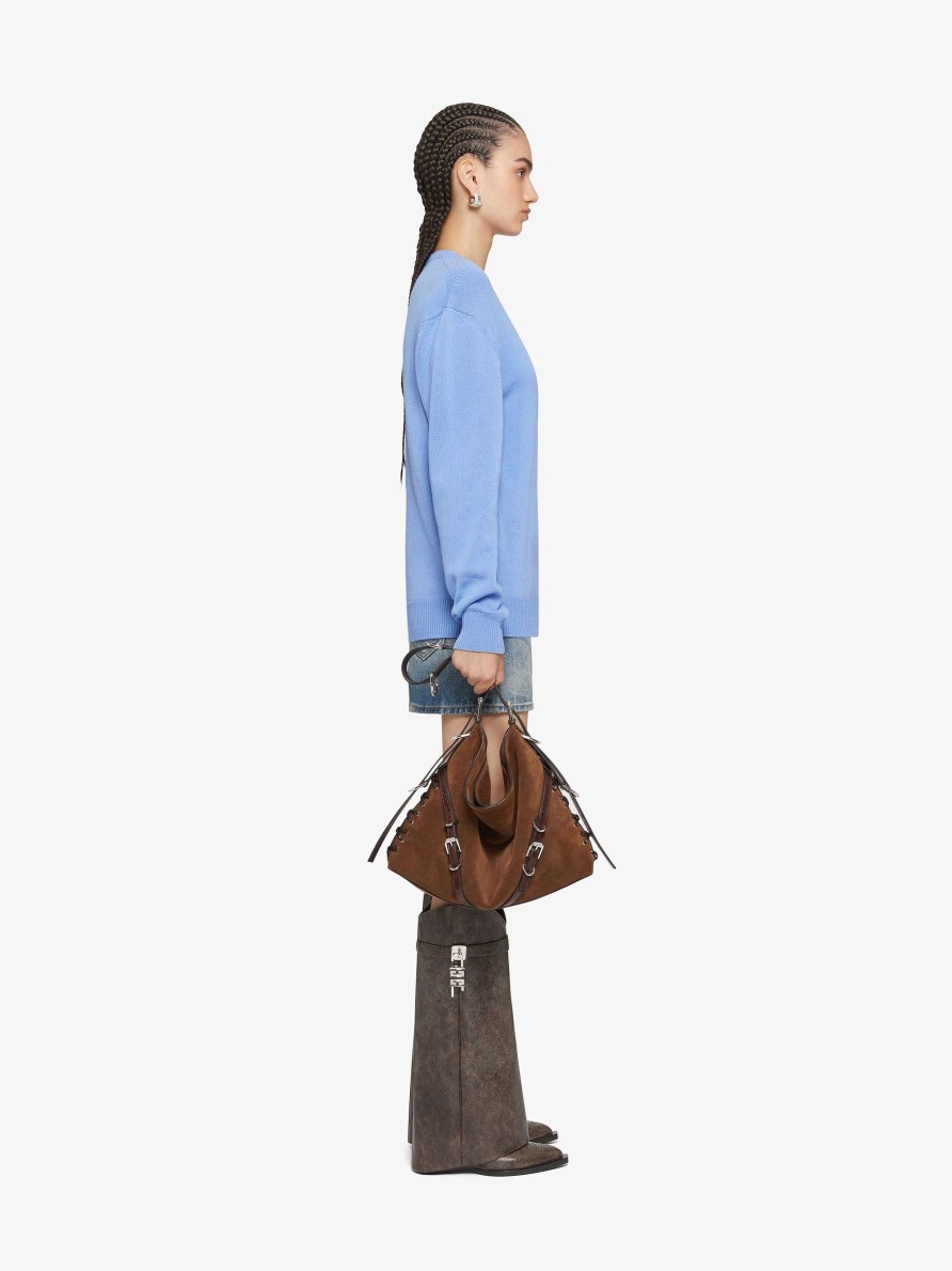 Donne Givenchy Gonne | Gonna In Denim Con Dettagli Catena Blu Medio